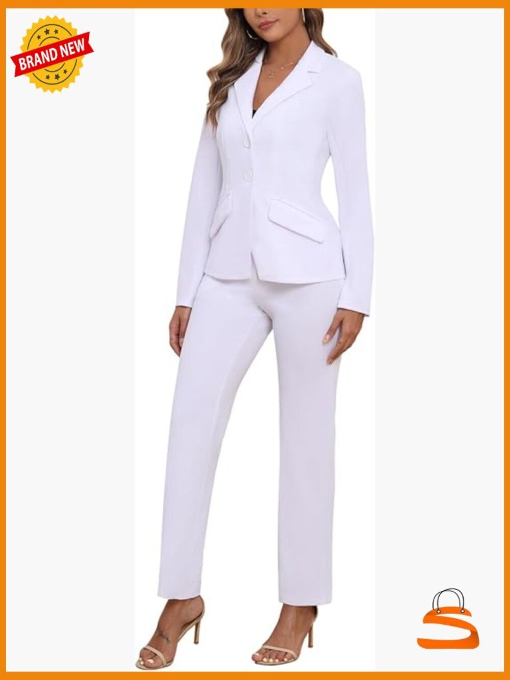 2-Piece Blazer & Pencil Pant Suit Set - Business Casual Office Wear